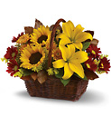 Golden Days Basket from Maplehurst Florist, local flower shop in Essex Junction